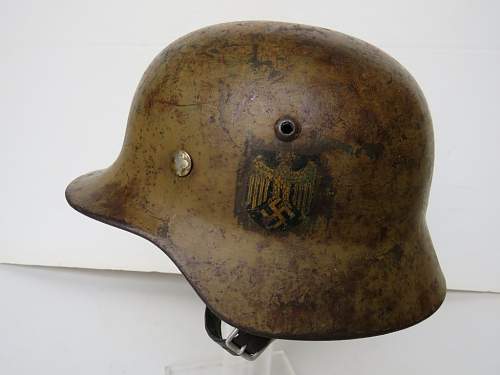 Kriegsmarine M35 DAK helmet, a real beauty