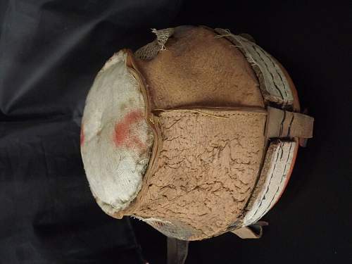 M34 Helmet Liner with post war red paint.