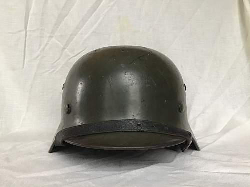 M35 Double Decal 4th SS Police Division(?) Helmet - ET64 - Lot# 4395