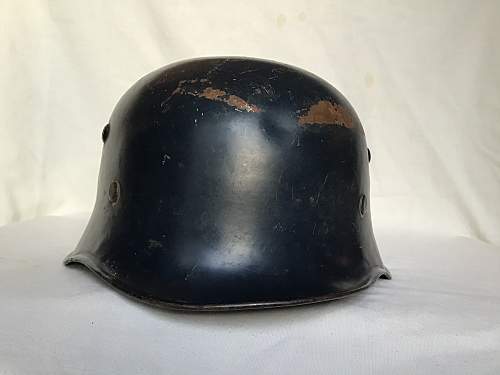 Medium Weight M34 Bulged Vent No Decal Helmet - Smooth Blue Paint