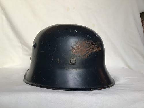 Medium Weight M34 Bulged Vent No Decal Helmet - Smooth Blue Paint