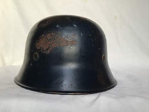 Medium Weight M34 Bulged Vent No Decal Helmet - Smooth Blue Paint