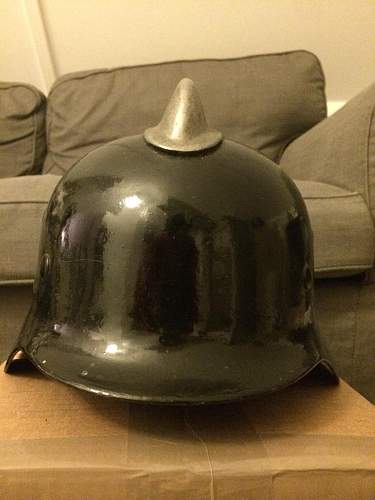 Reused NS64 M40 Stahlhelm by fire brigade.