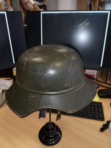 Luftschutz helmet with no decal
