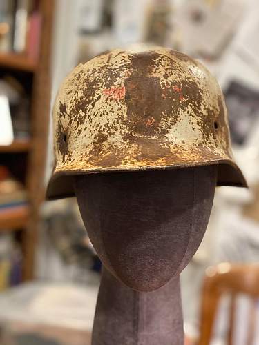 WWII Medic Camo Helmet (I believe this is fake but how fake is it?)