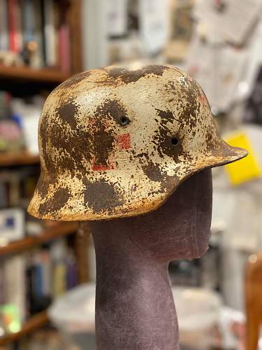 WWII Medic Camo Helmet (I believe this is fake but how fake is it?)