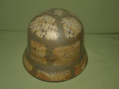 unusual camo german helmet  what do you think?