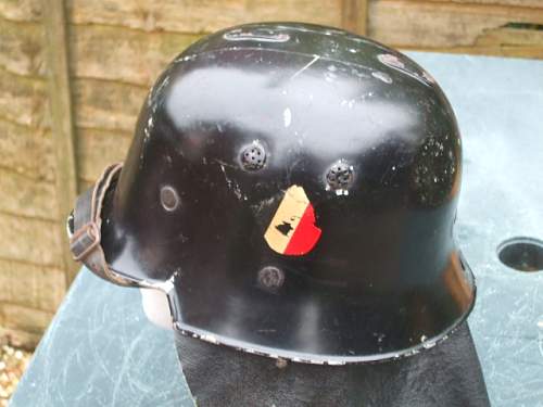 My early double decal fire/ police helmet