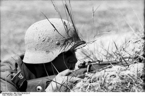 The German camo helmet