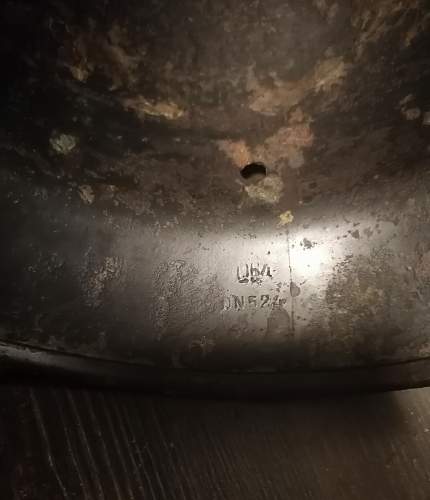 Q64 DN524 Marked German Helmet?