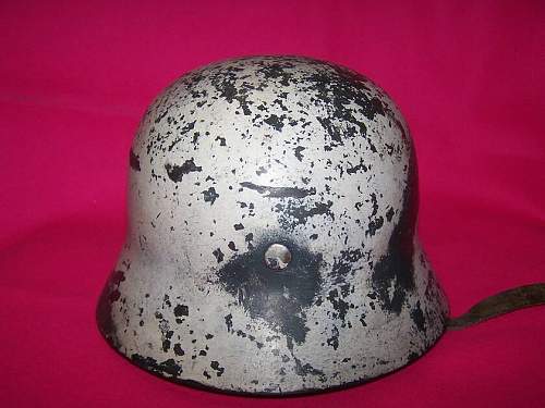 M35 interesting white camo steel helmet