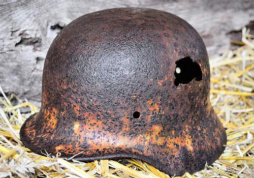 The German camo helmet