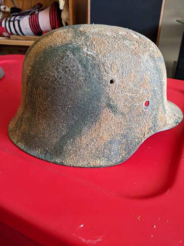 Normandy painted army helmet
