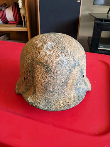 Normandy painted army helmet