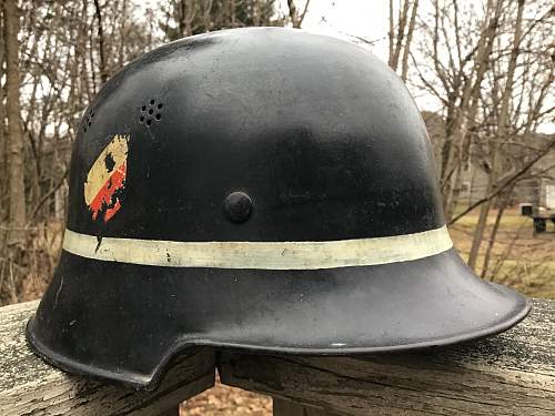 M34 Double Decal Luftwaffe Crash Crew Helmet - “Hairy Bird” Adler Decal