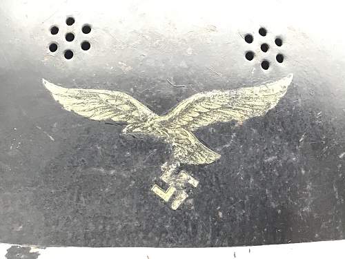M34 Double Decal Luftwaffe Crash Crew Helmet - “Hairy Bird” Adler Decal