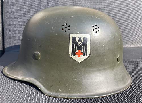 Red cross helmet