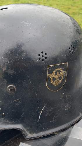 German police fire Helmet