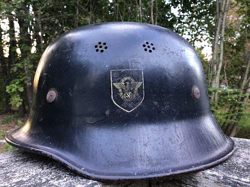 Austrian M34 Double Decal Police Helmet