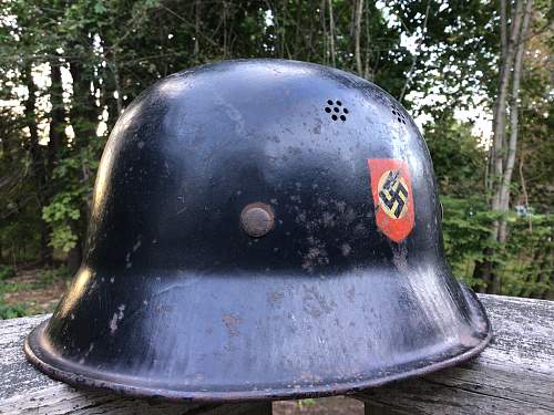 Austrian M34 Double Decal Police Helmet