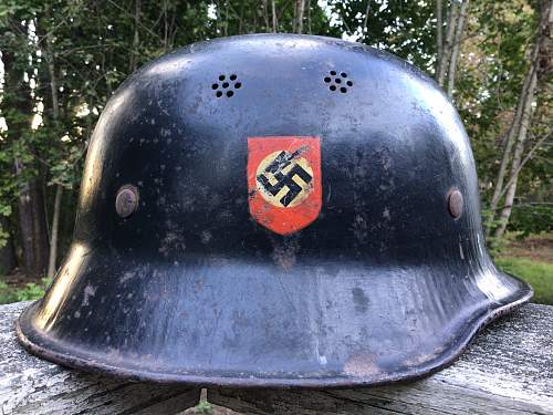 Austrian M34 Double Decal Police Helmet