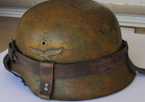 M42 Luftwaffe camo helmet