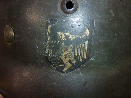 Early M35 Quist 62 Wehrmacht Double Decal Stahlhelm