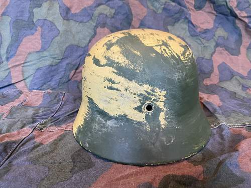 Identifying postwar repainted M40 helmet