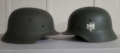 Photographic differences between an M40, and an M40/55 helmet?