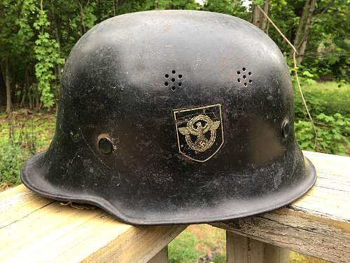Shallow Dip M34 Double Decal Fire Police Helmet
