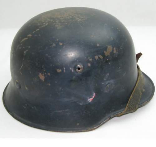 Early M34-Type &quot;Edelstahl&quot; Polizei Helm