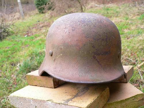 German helmets.