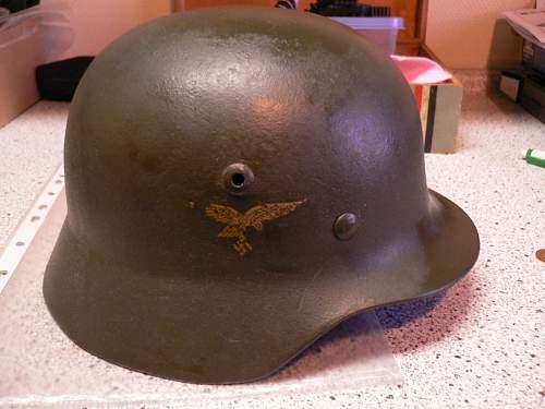 German helmets.