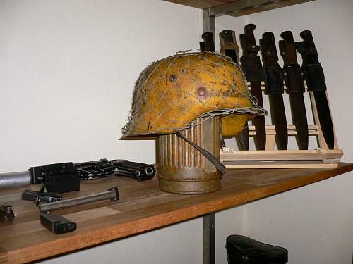 German helmets.