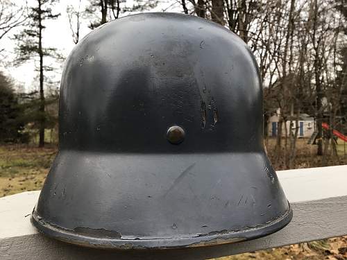 A Pair of Double Decal Luftwaffe Vulkanfiber Parade Helmets - Interesting Decals