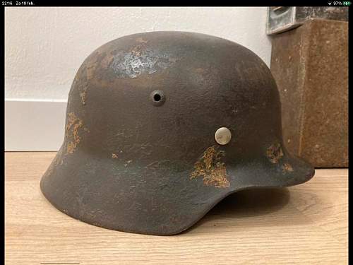 Camouflaged m35 Luftwaffe Helmet