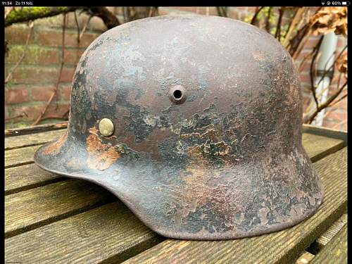 Camouflaged m35 Luftwaffe Helmet