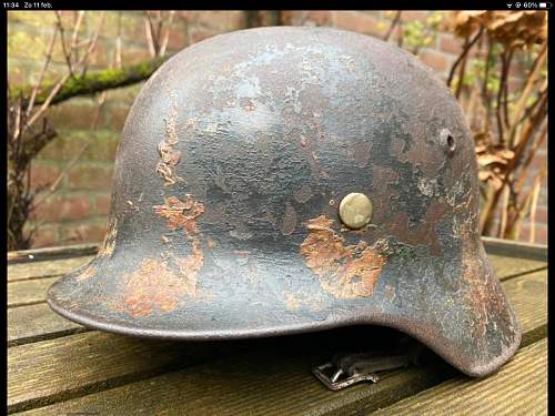 Camouflaged m35 Luftwaffe Helmet