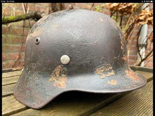 Camouflaged m35 Luftwaffe Helmet