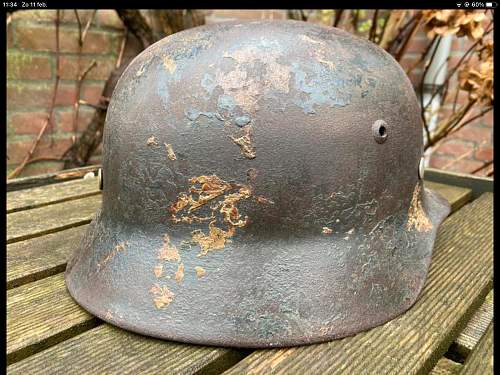 Camouflaged m35 Luftwaffe Helmet