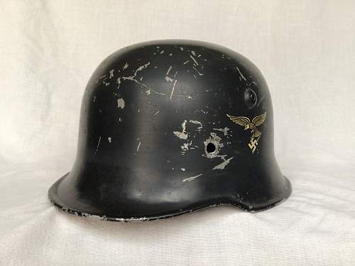 Double Decal Luftwaffe Aluminum Parade Helmet