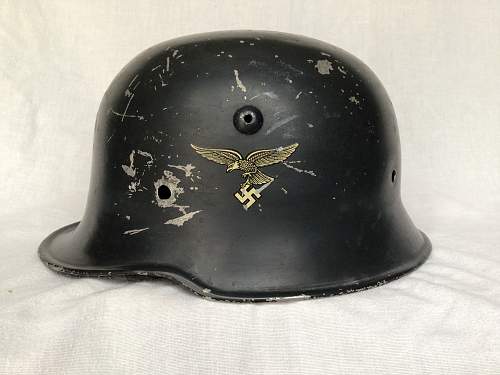 Double Decal Luftwaffe Aluminum Parade Helmet