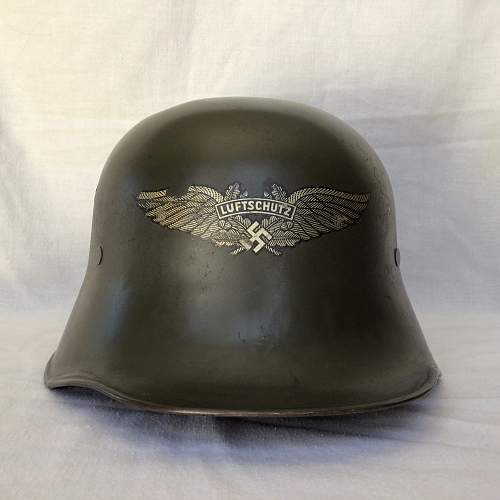 A Pair of Less Common Luftschutz Helmets