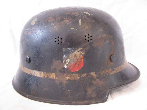 Three DD M34 Luftwaffe Crash Crew Helmets  -   Early Gold Leaf Adler Decals