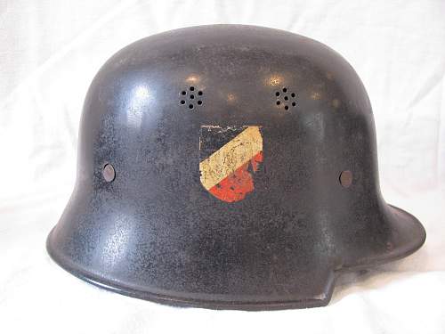 Three DD M34 Luftwaffe Crash Crew Helmets  -   Early Gold Leaf Adler Decals