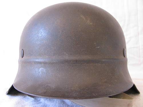 M42 Beaded Luftschutz Combat Police Helmet - Reverse Decal