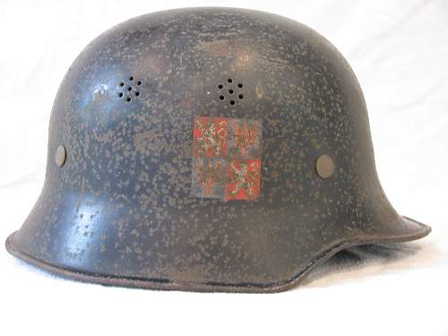 M34 Double Decal Bohemia Moravia Police Helmet