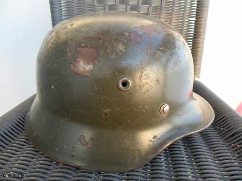 German helmet used in the continuation war in Finland