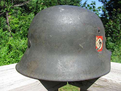 M42 DD Combat Police Helmet - EF64 Lot # 499