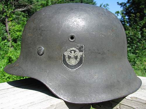 M42 DD Combat Police Helmet - EF64 Lot # 499